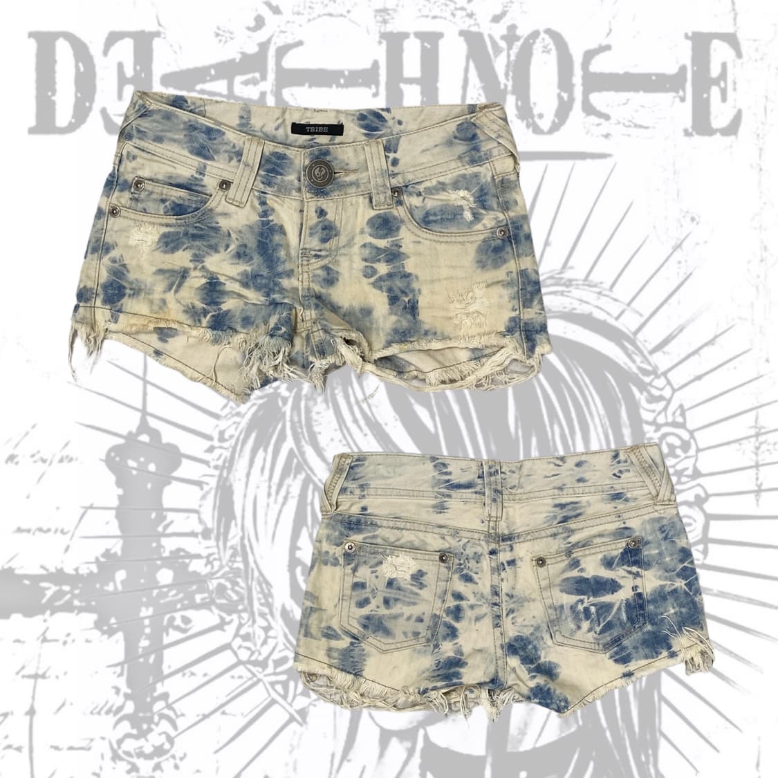 [TBIBE] 갸루 y2k 데미지 데님 숏츠 상품이미지1