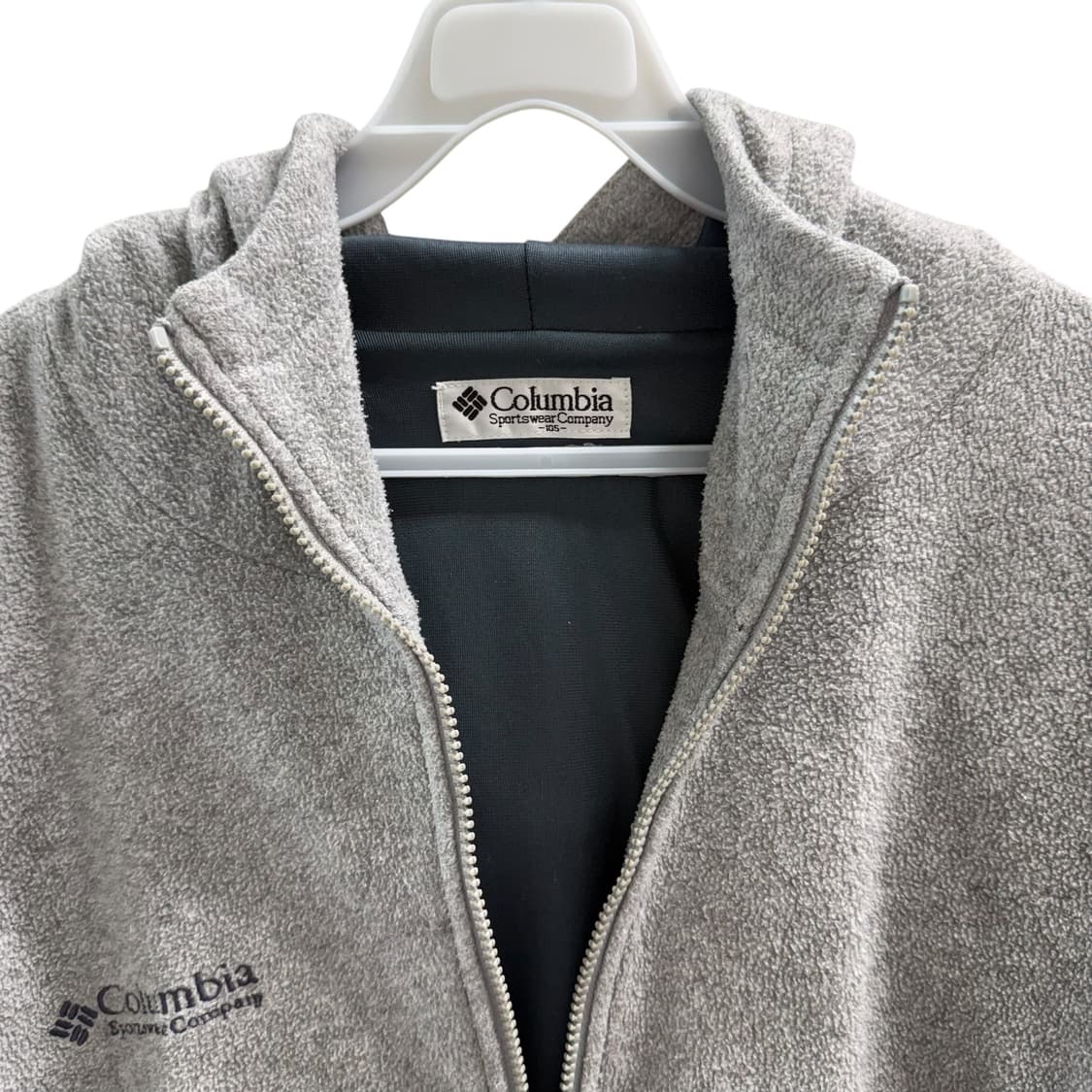 [XL] 컬럼비아 그레이 자수 후드집업 상품이미지5