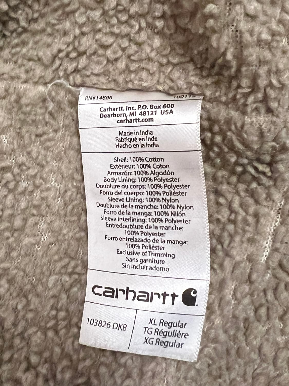 [XL] 칼하트 103826 DKB 바틀렛 쉐르파 라이닝 유틸리티 자켓 상품이미지9