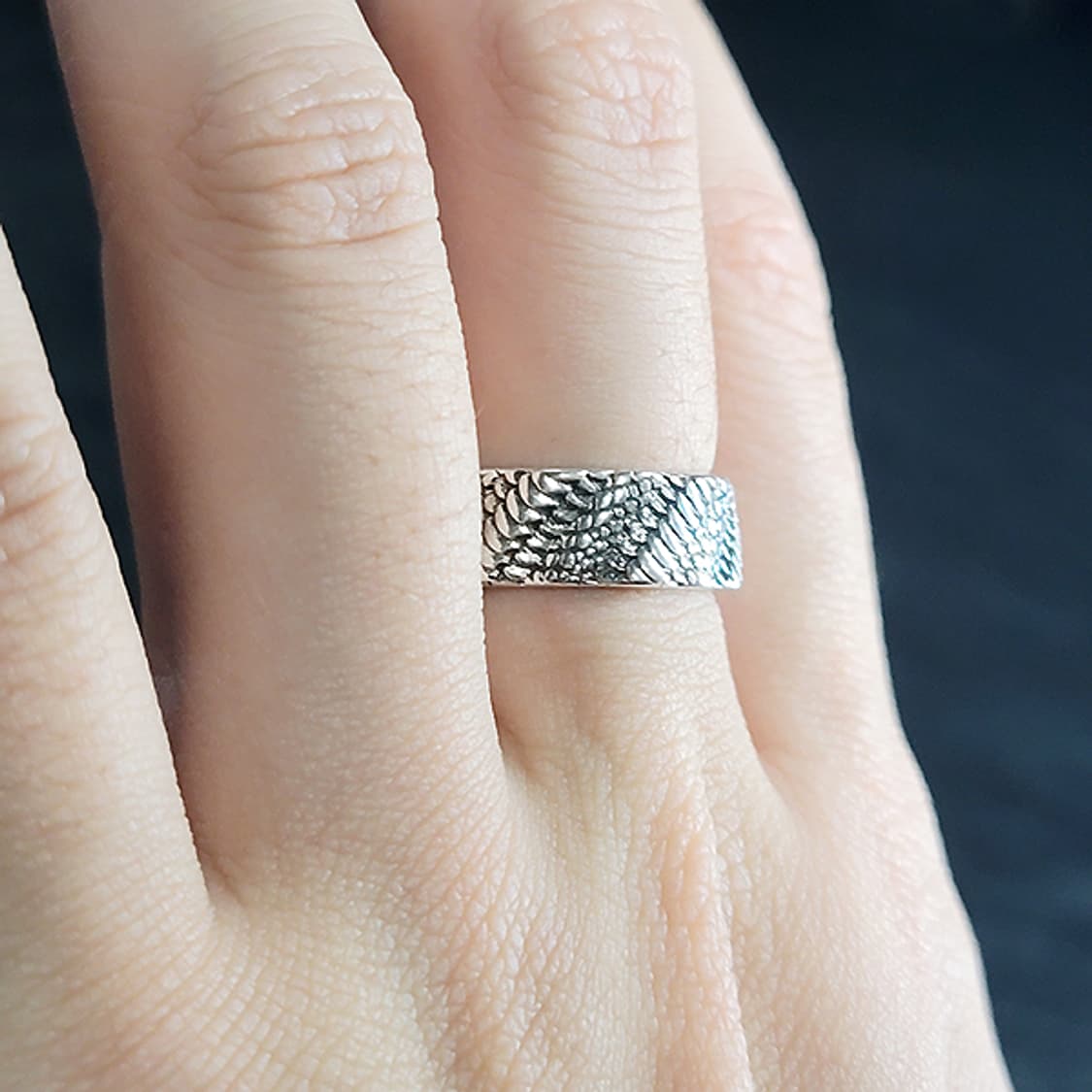 Bark 실버 남자 엔틱 빈티지 명품 고대 비늘 스네이크 반지 상품이미지7