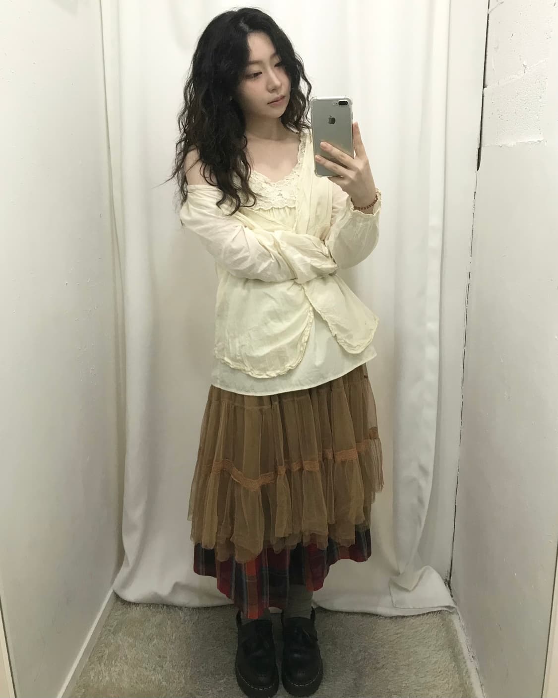 러블리 체크 모리 코디 세트 💘 상품이미지1