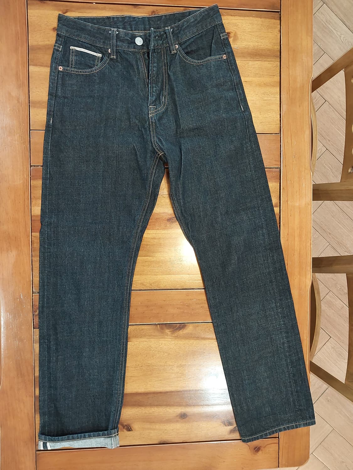 스파오 레귤러 스트레이트 셀비지 데님팬츠 28, 30사이즈 2벌 일괄판매 상품이미지4