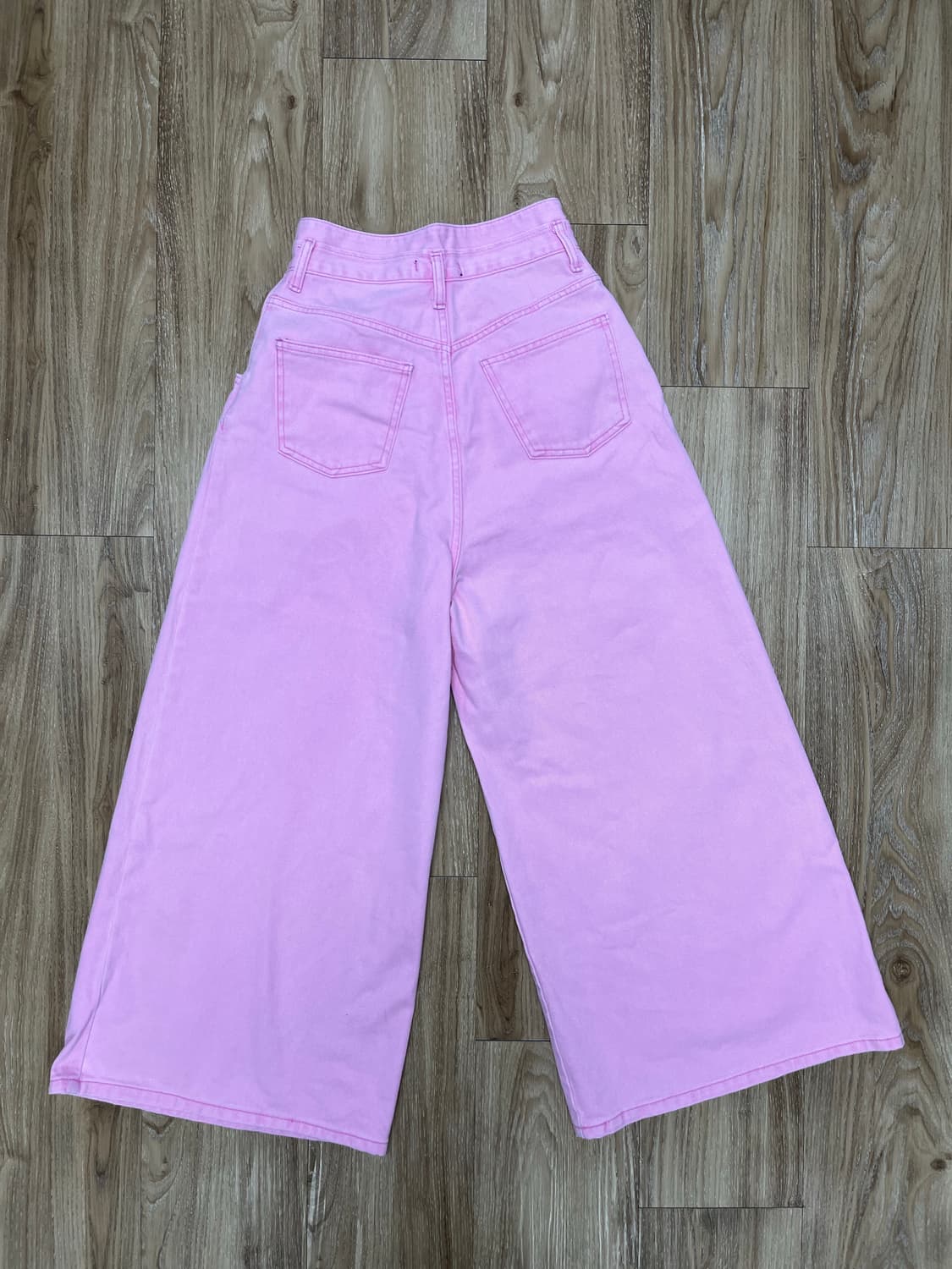 올라이츠 핑크 와이드 플레어 청바지 26 상품이미지1