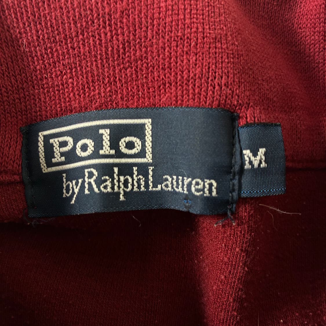 Polo 폴로 랄프로렌 90’s 버건디 스웻 포켓 카라 맨투맨 상품이미지6