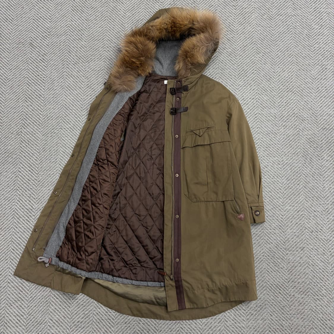 산드로 퍼 후드 야상 자켓 v1591 상품이미지5