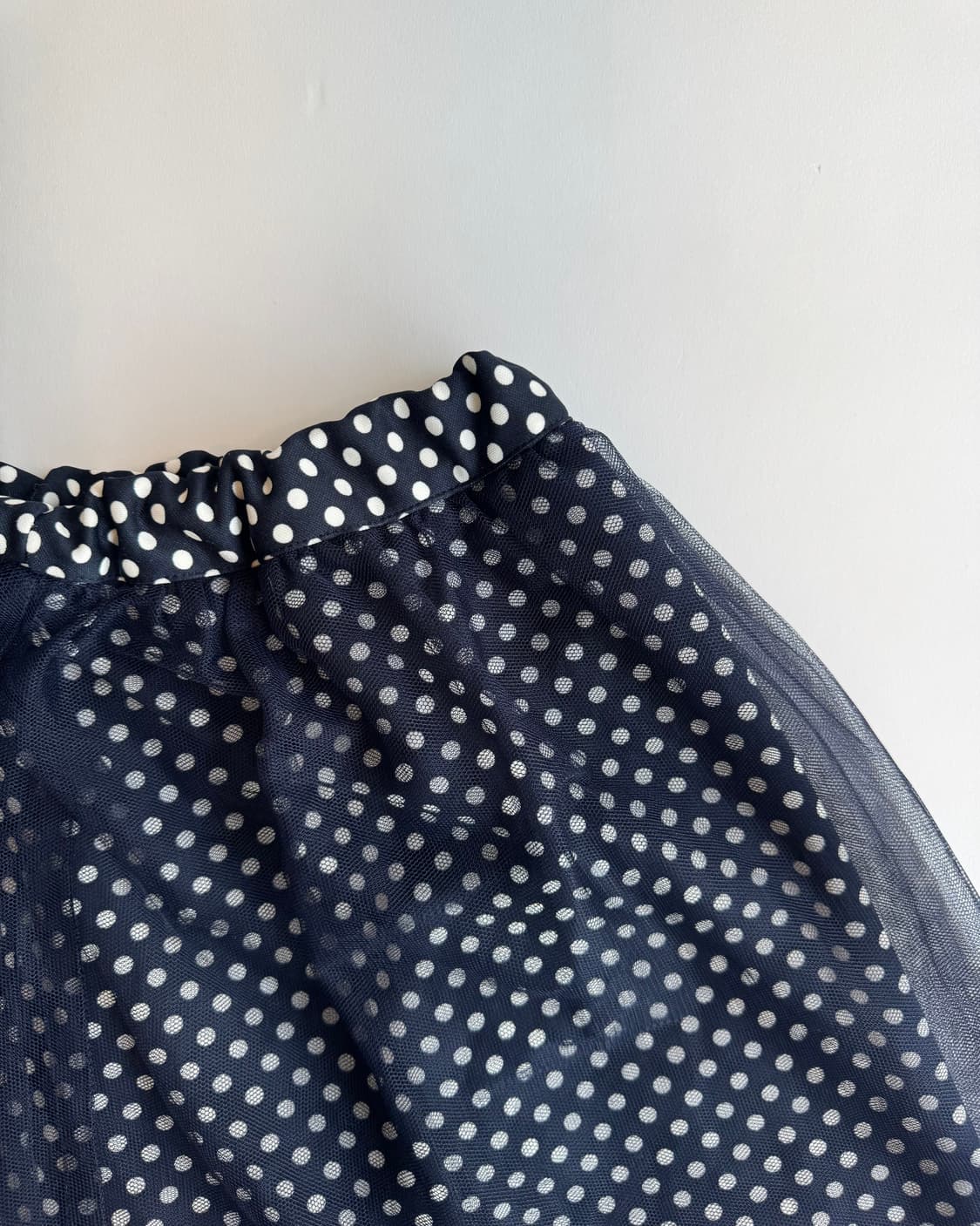 Layered Sheer Dot Mini Skirt 상품이미지3