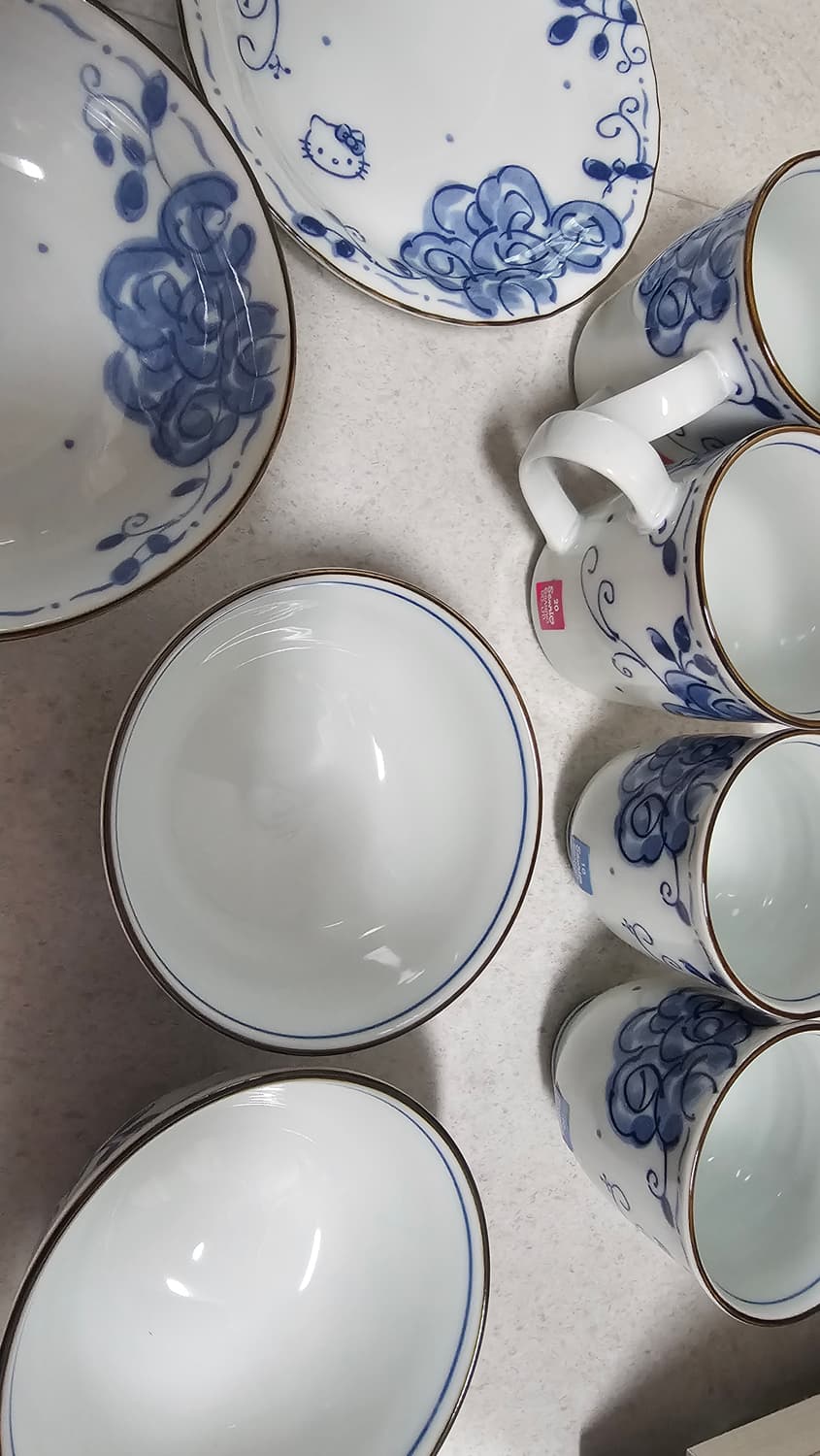 산리오 헬로키티 접시,찻잔 10개세트 상품이미지3