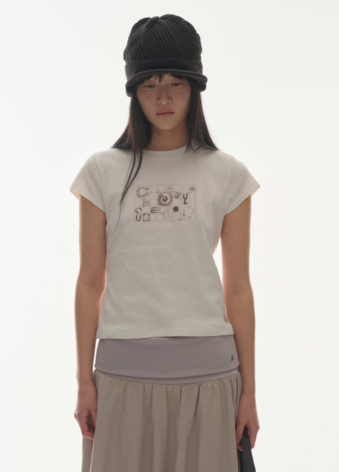 코이세이오 COY WAFFLE T-SHIRT IVORY 상품이미지1