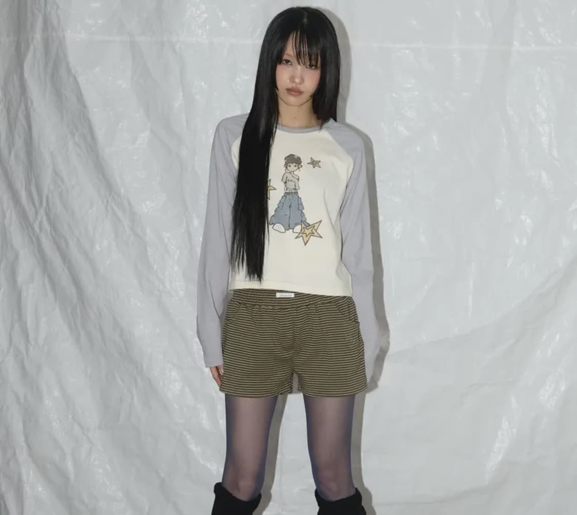 팬시클럽 포니 스타 롱슬리브 gray 1사이즈 상품이미지2