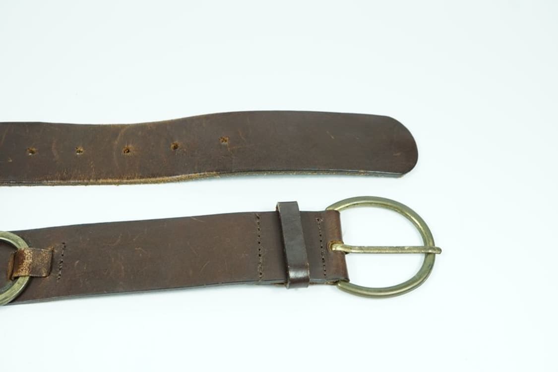 웨스턴 무드 브라운 통가죽 O링 디테일 벨트 상품이미지5