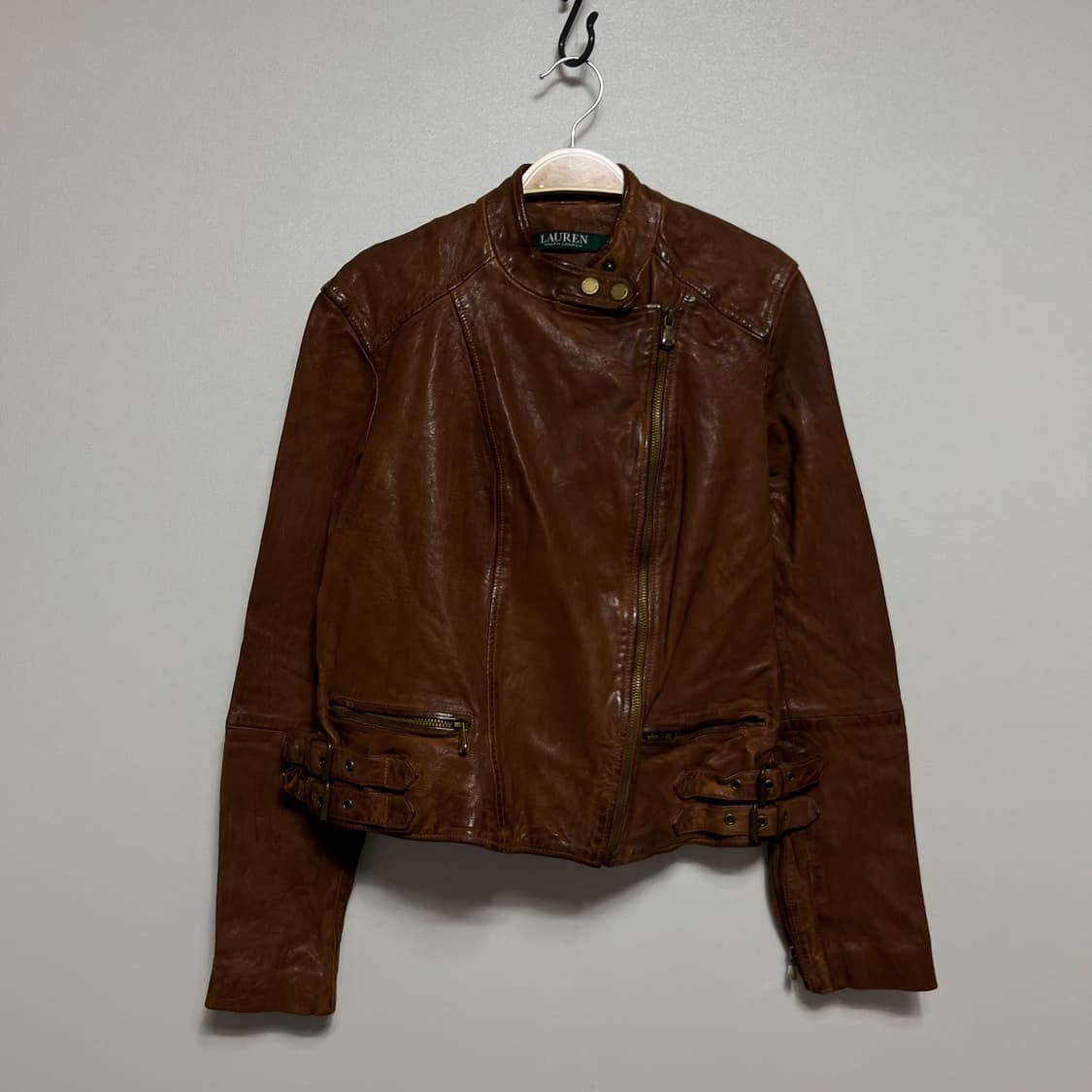 로렌 랄프로렌 브라운 가죽 자켓 2사이즈 상품이미지2