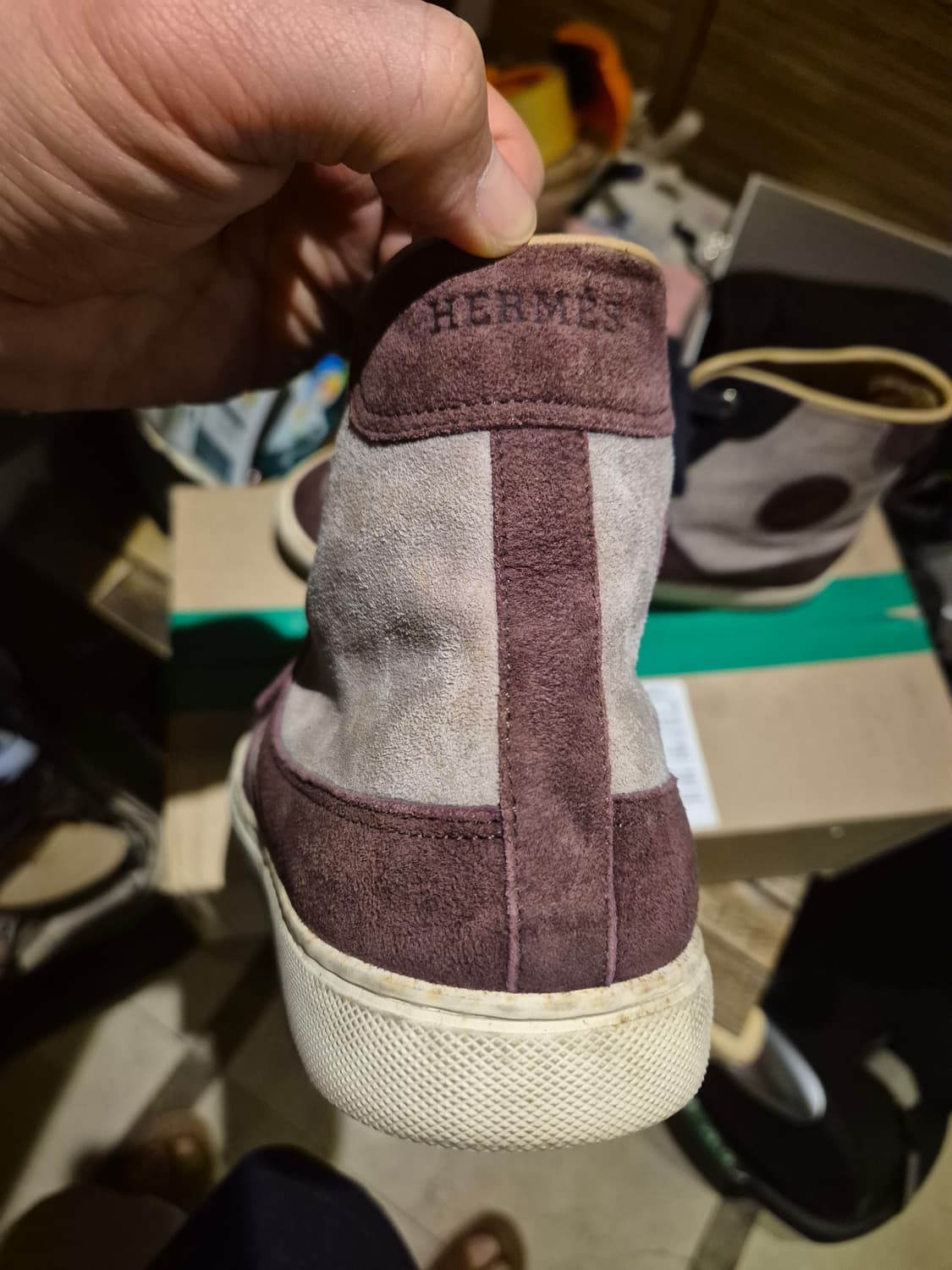 정품 에르메스 스웨이드 하이탑 스니커즈 42(270) 상품이미지3