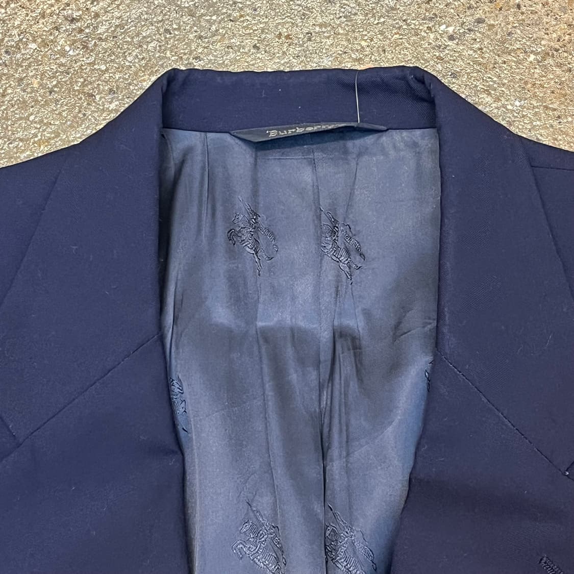 미국 빈티지 버버리 네이비 금장 블레이저 자켓 상품이미지4