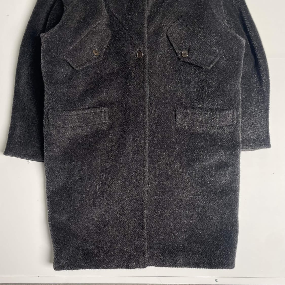 Old sportmax 헤어리 울 블렌드 코트 (italy)   상품이미지5