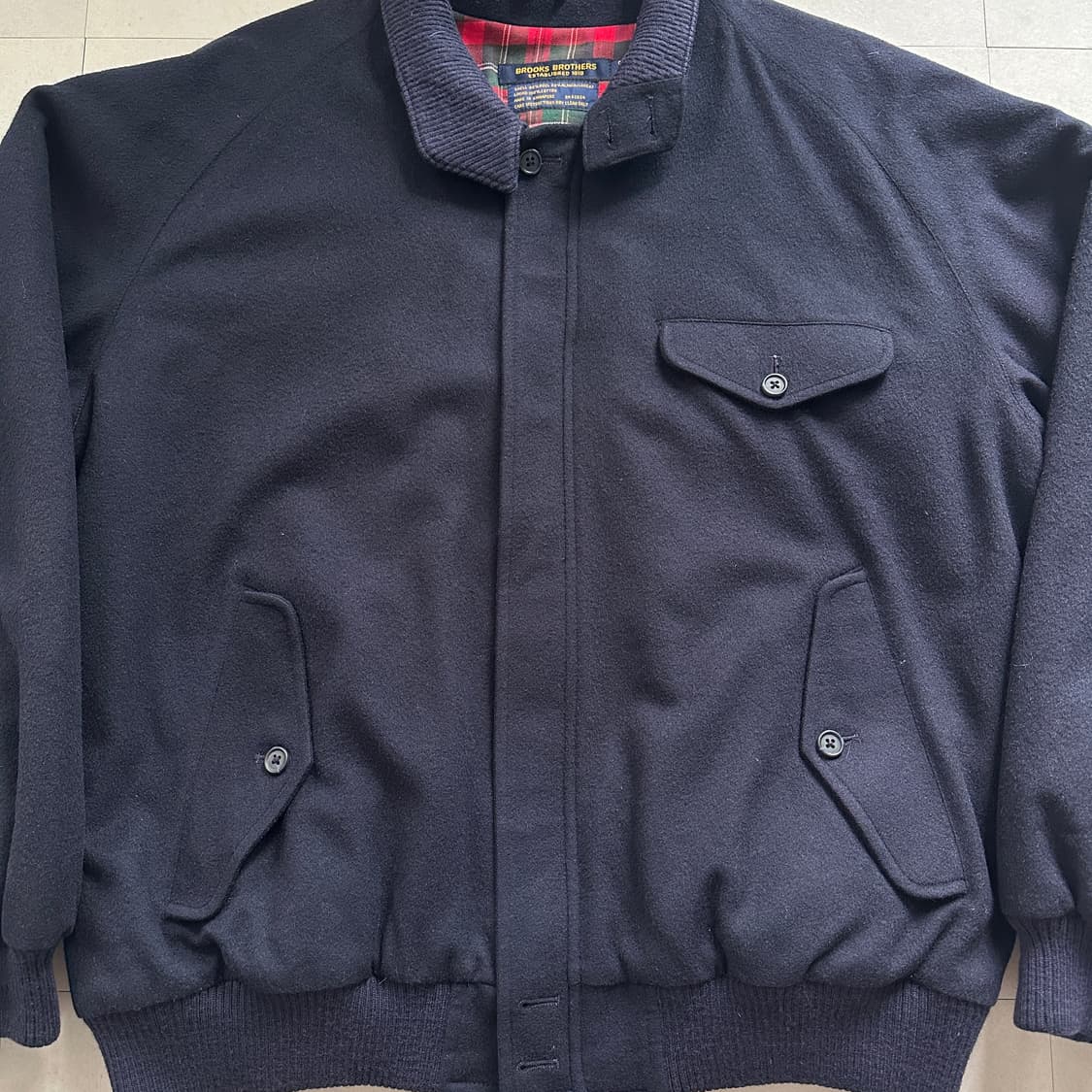 90s 브룩스브라더스 울 로덴 알파카 블루종 헤링턴 자켓 42R 상품이미지1