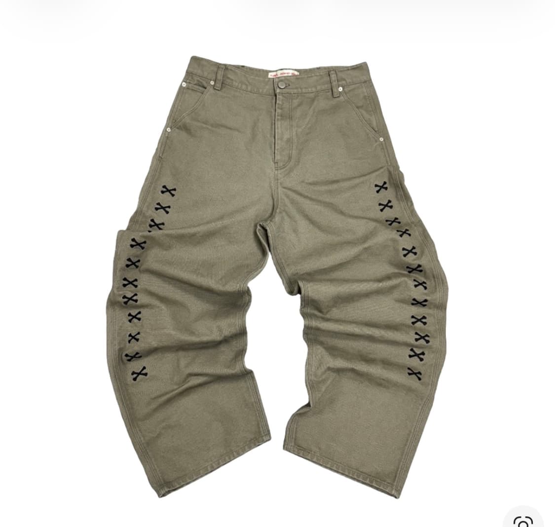 [2]아오이로 더 데스 오프 크롬 워크 팬츠 워시드 올리브 상품이미지1