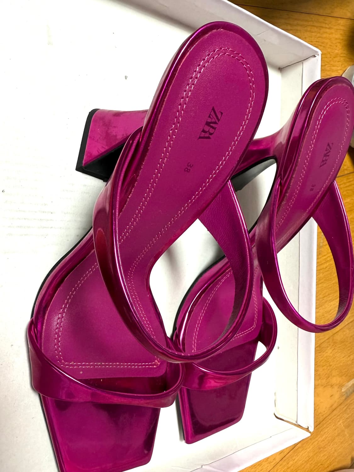 자라 핑크 샌들 38 상품이미지2