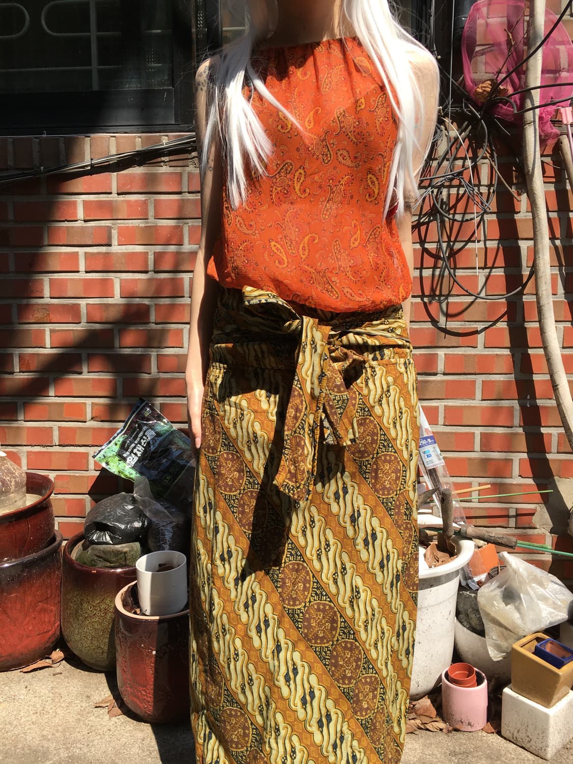 에스닉 오렌지 홀터넥 상품이미지4