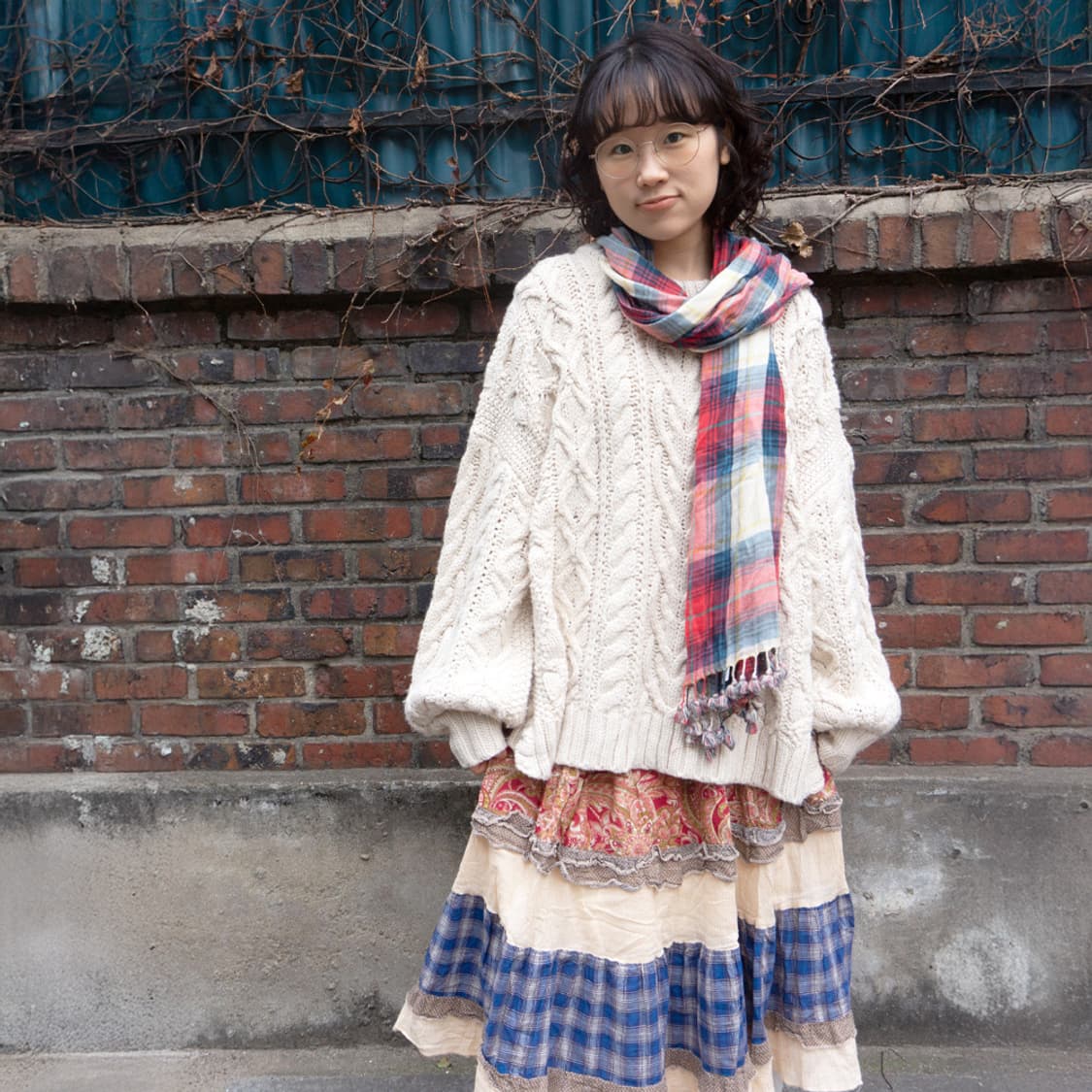 보니포크 패치 스커트 상품이미지5