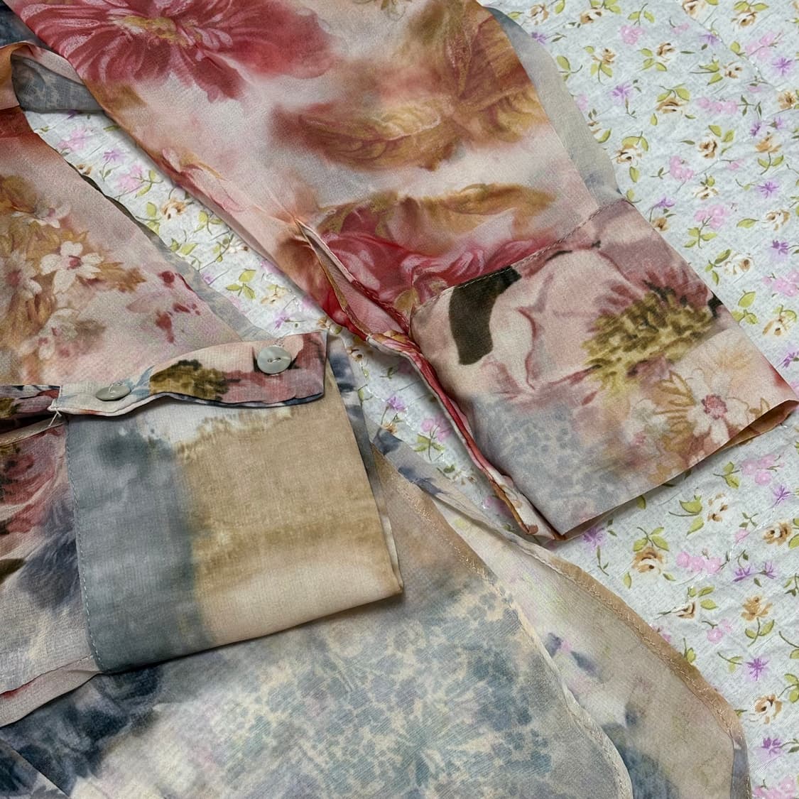 zara 자라 플로랄 프린트 리본 셔츠 (새상품) 상품이미지5