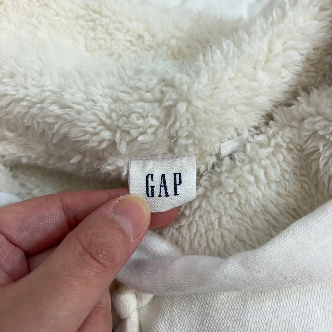 갭 GAP 성조기 로고 후드집업 아이보리(XS) 상품이미지4