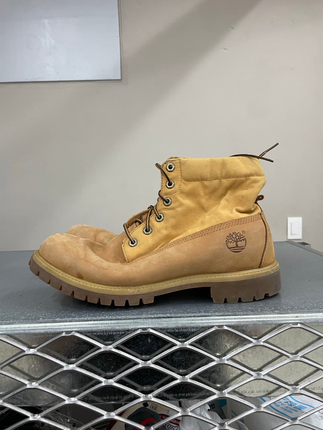 팀버랜드 레더 텍스타일 롤 탑 부츠 US11 (gr-4038) 상품이미지1