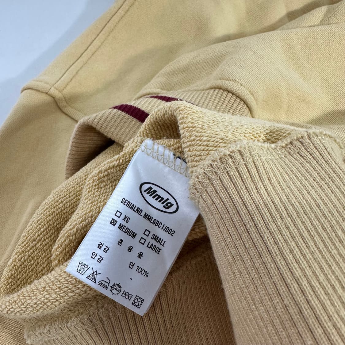 M MMLG 겨자 빅로고 카라넥 집업 상품이미지7