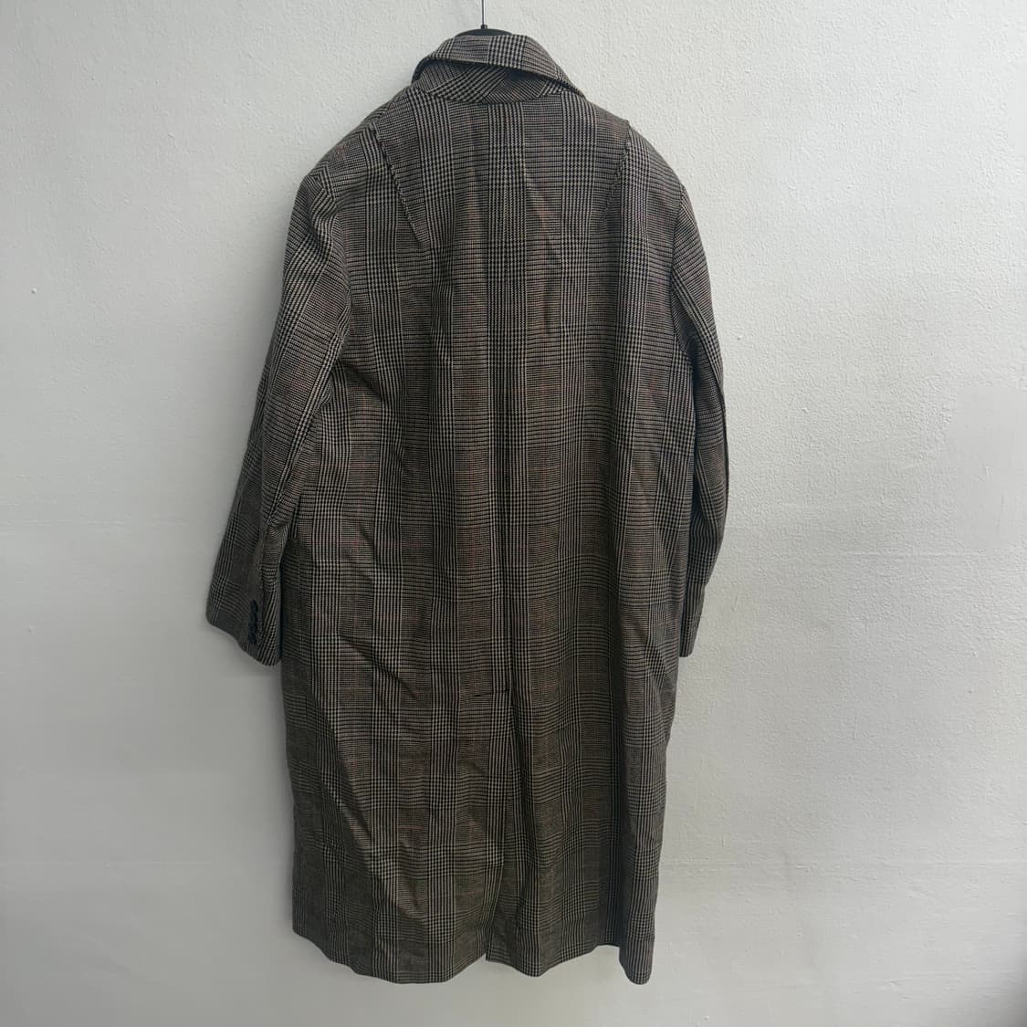 스튜디오 톰보이 모직 체크 더블 롱코트 상품이미지4