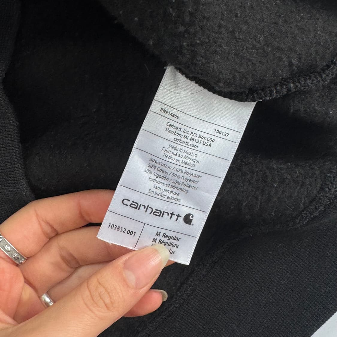 Carhartt 칼하트 포켓 블랙 맨투맨 상품이미지6