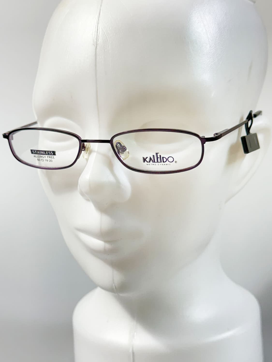 90s KALEIDO 바이올렛 메탈 슬림 스퀘어 빈티지 안경 상품이미지8