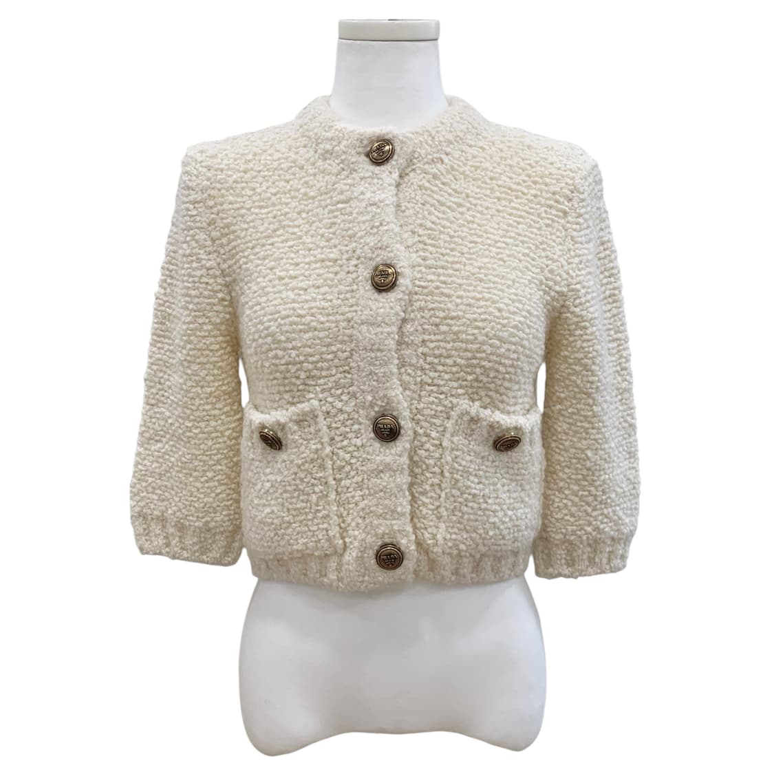 프라다 23FW 부클레 모헤어 니트 가디건 상품이미지1