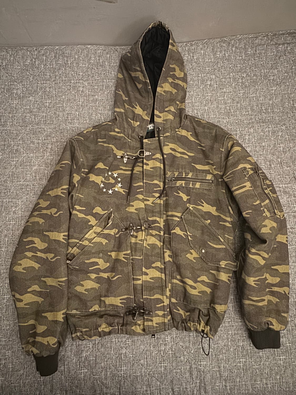 that’s life 빈티지 스타일 로고 덕 파이어맨 자켓 상품이미지1