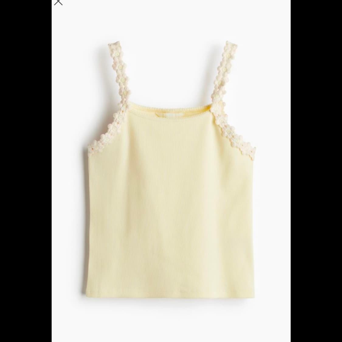 h&m 에이치앤엠 레이스 디테일 스트랩 탑 (새상품) 상품이미지6