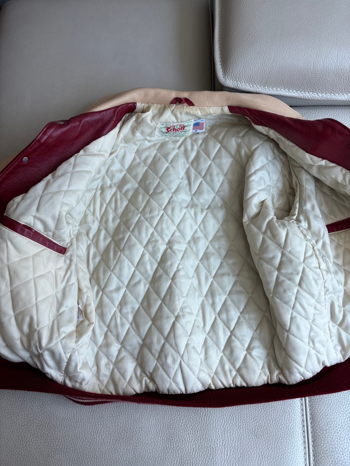 쇼트 소가죽 올드스쿨 자켓 M Schott Leather jacket M 상품이미지3