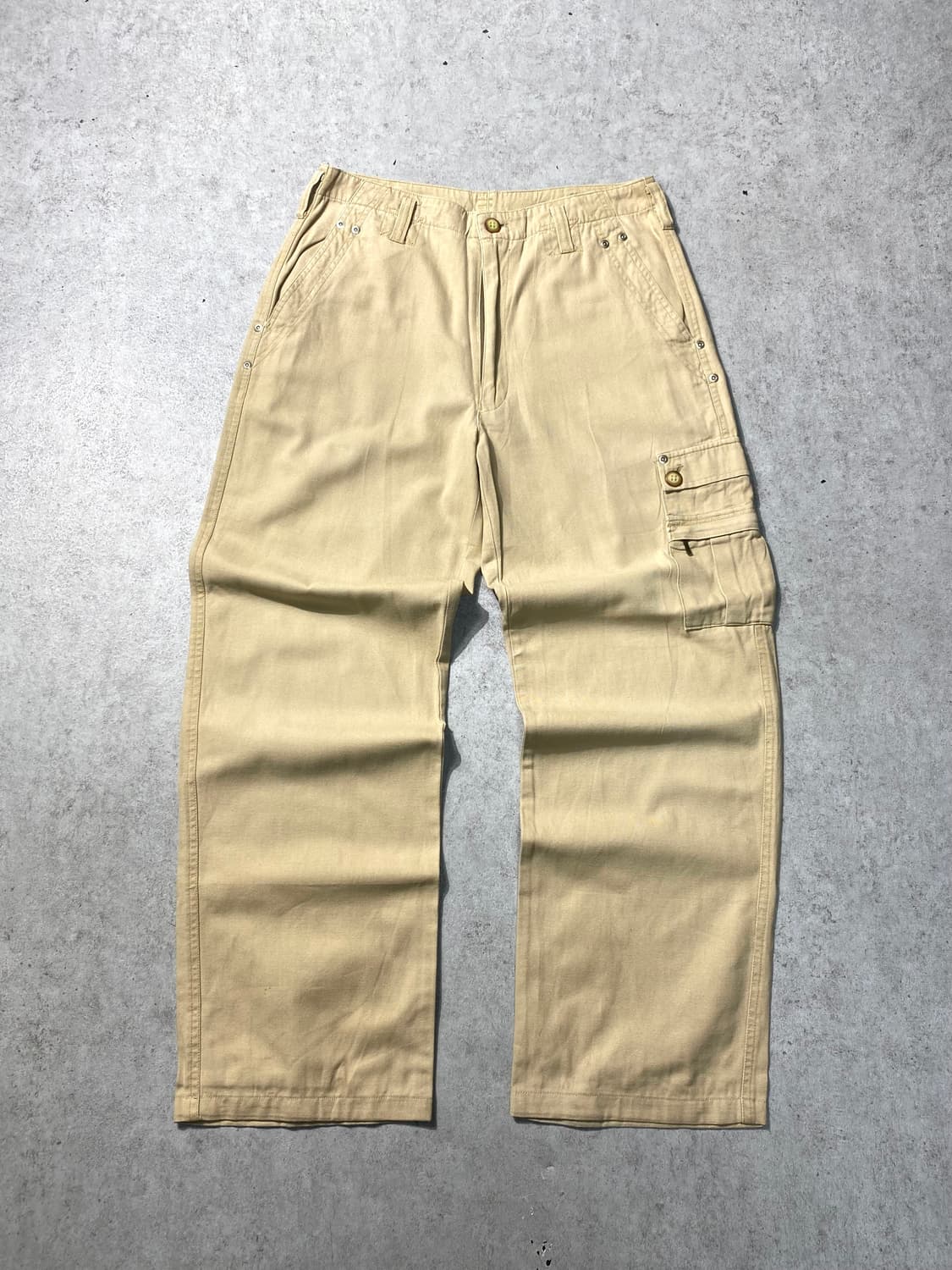 [29-30] Catch On 캐치온 재팬메이드 베이지 카고 와이드팬츠 상품이미지2