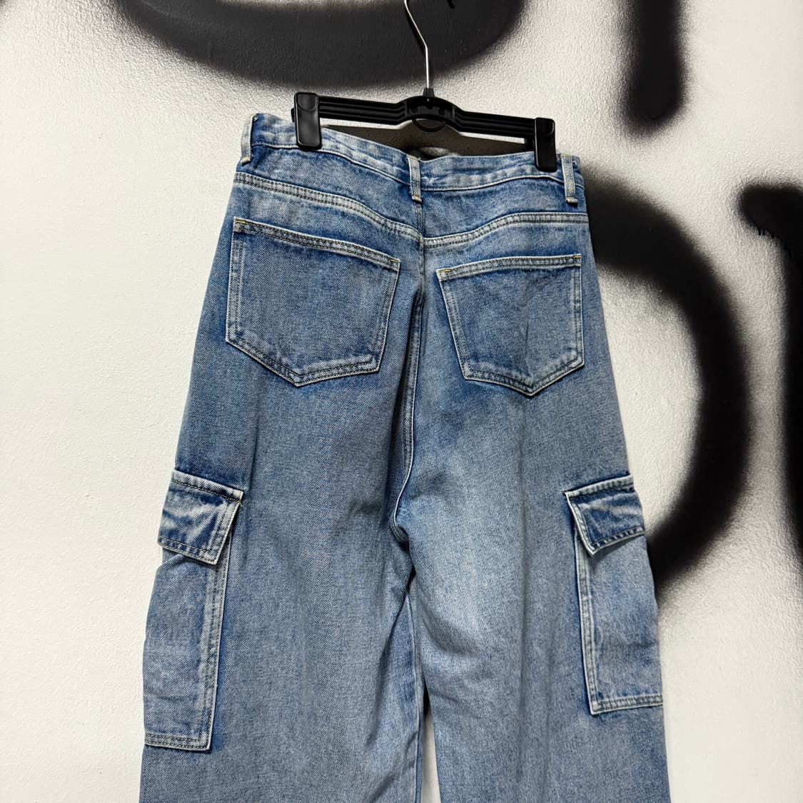 VTG 빈티지 연청 카고 벌룬핏 와이드 데님 팬츠 상품이미지5