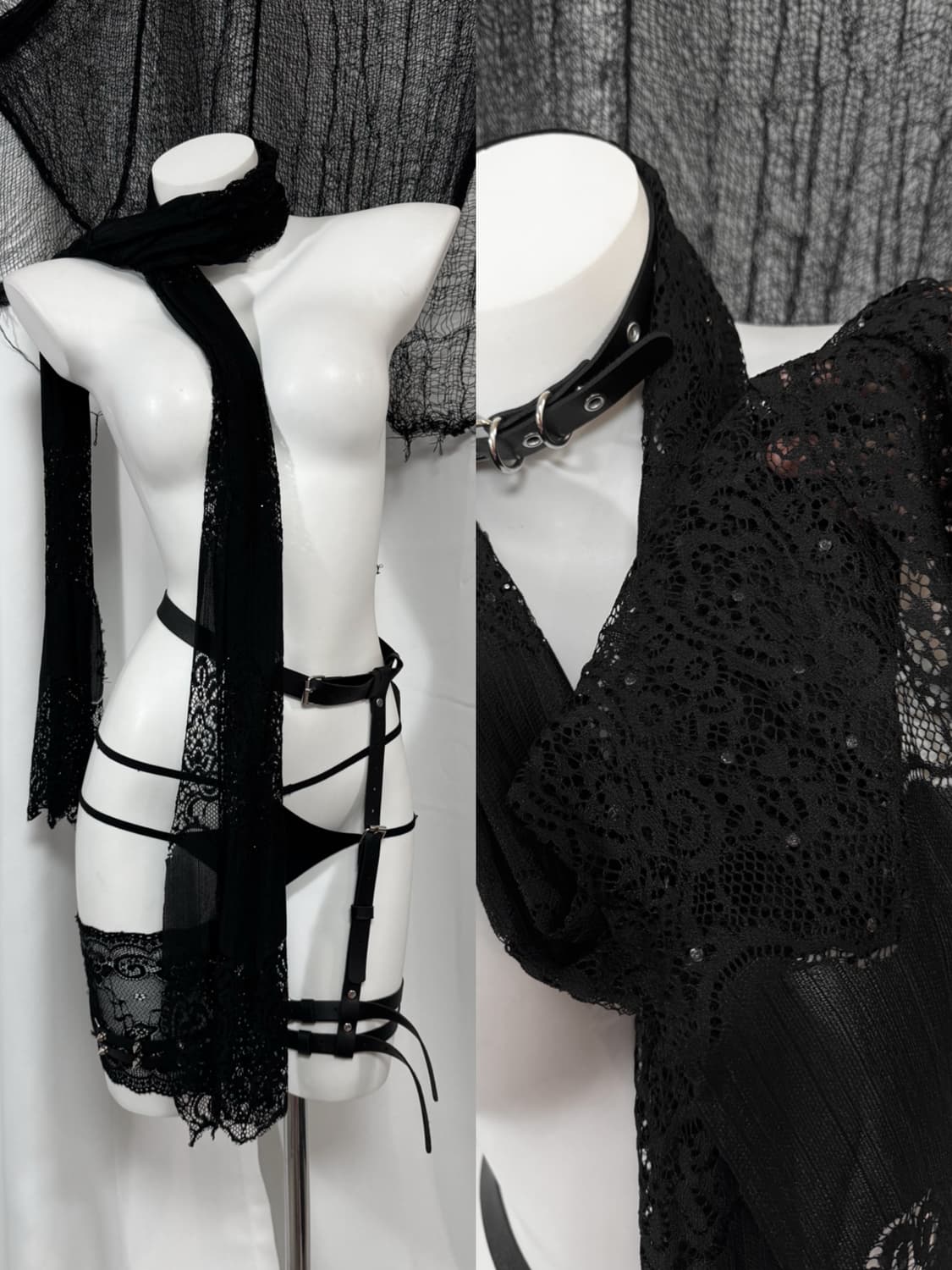 black lace scarf 상품이미지1