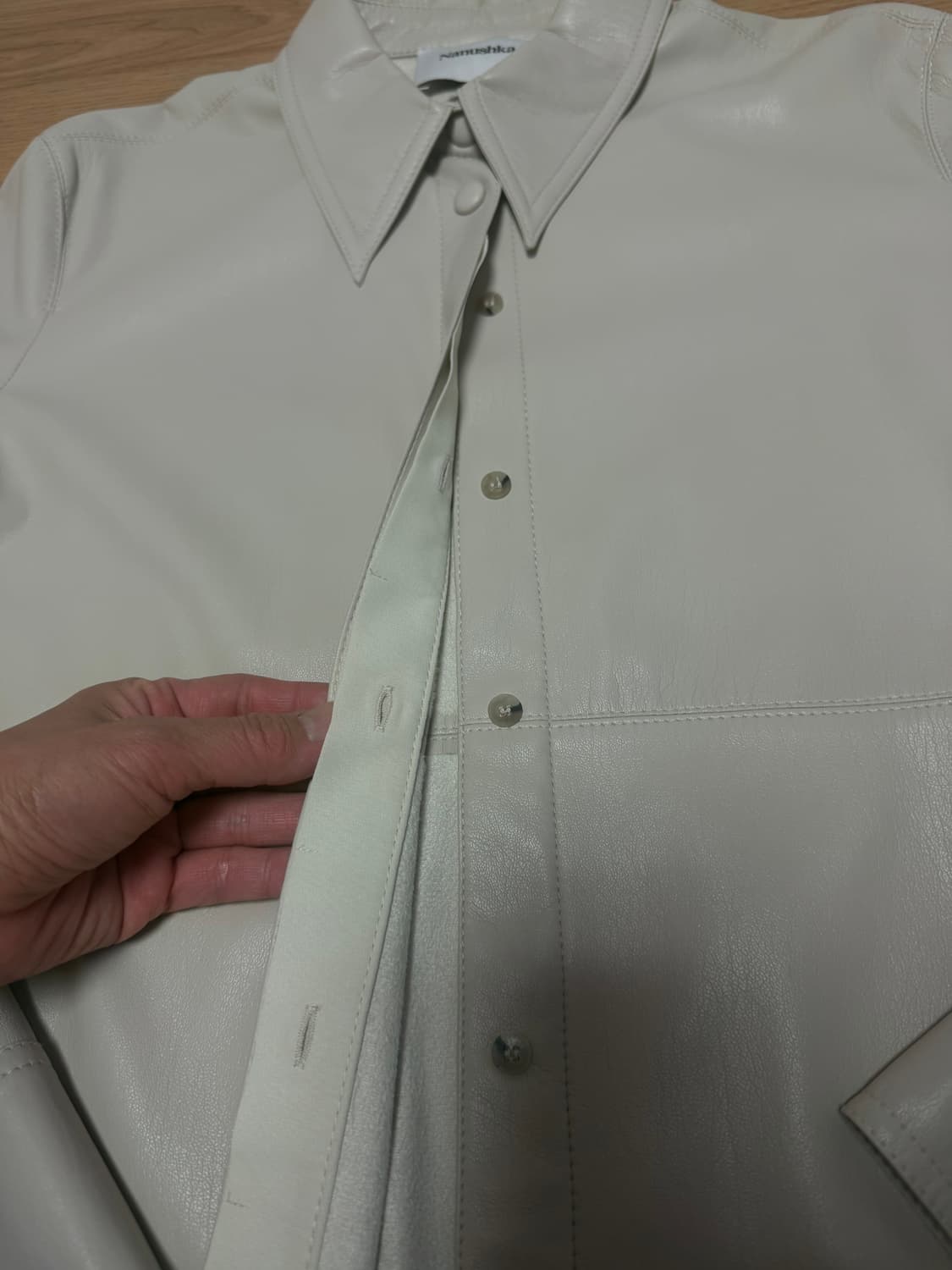 나누쉬카 nanushka 비건 레더 셔츠 m 상품이미지5