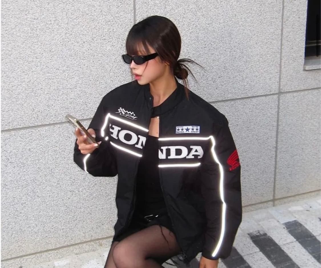 혼다 모토사이클 블루종 블랙 L  상품이미지1