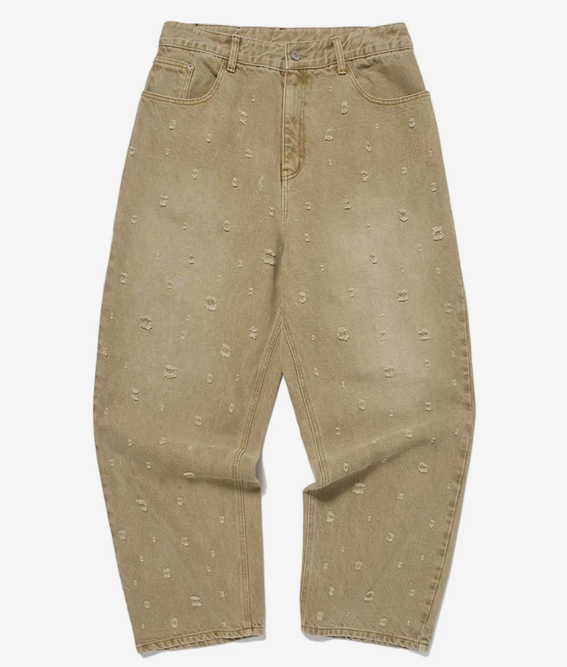 위켄더스 베이지 데님 데미지드 팬츠 상품이미지1