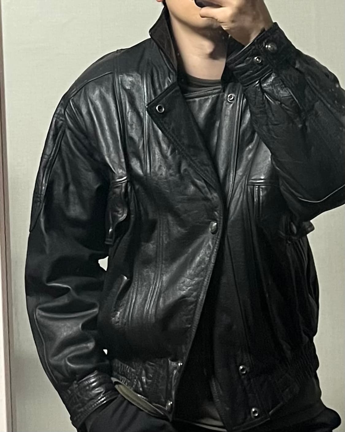 유니온베이 소가죽 봄버 자켓 상품이미지2