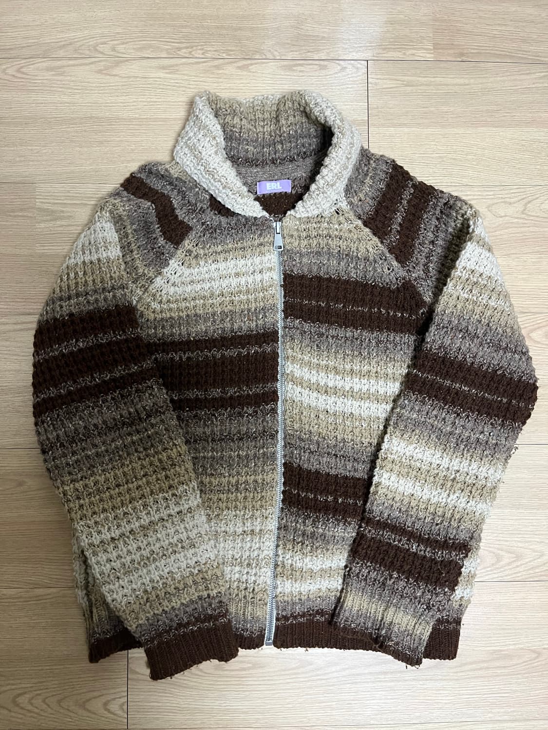 [L] ERL 니트 집업 가디건 상품이미지1