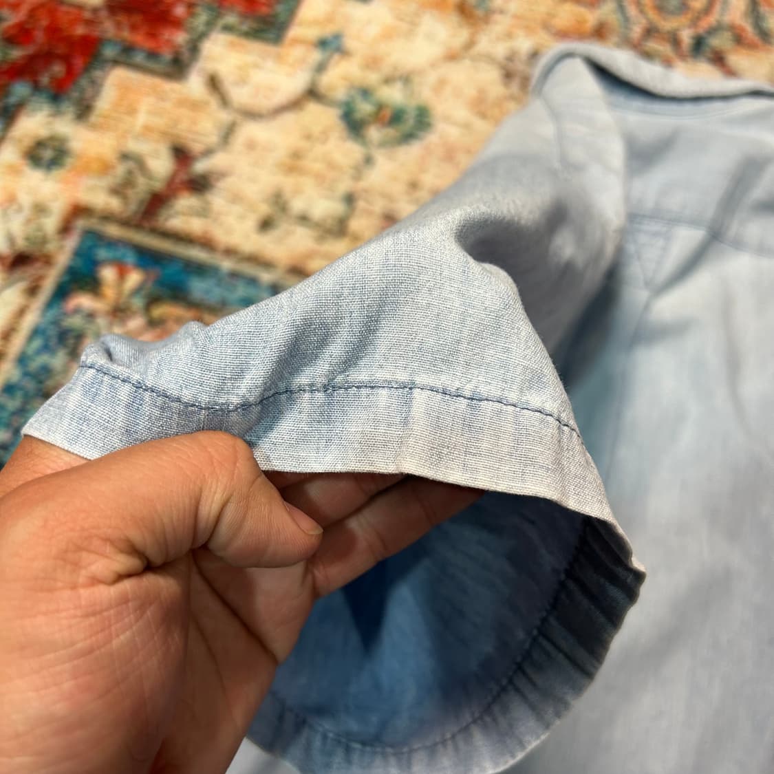 [XL] 90s 리바이스 포켓 샴브레이 반팔 셔츠 상품이미지8