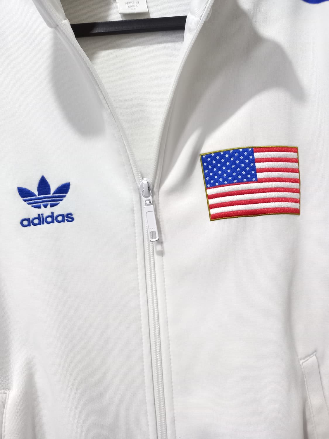 아디다스 USA 미국 화이트 여자 트랙탑 저지 져지집업 85/XS 상품이미지2