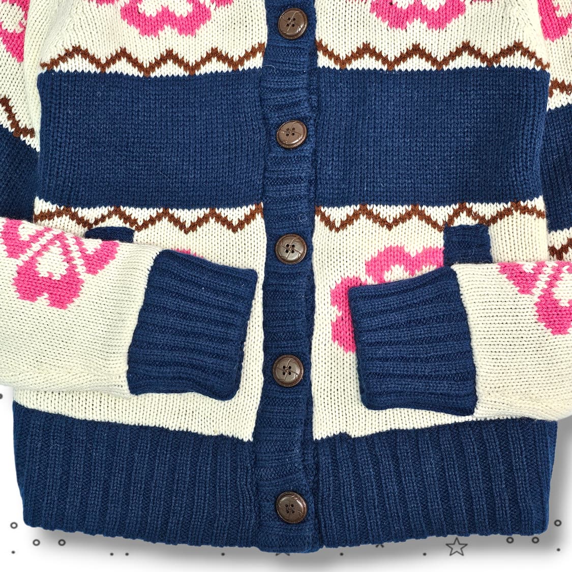 F CO & LU 코위찬 빈티지 팬지 가디건 상품이미지3