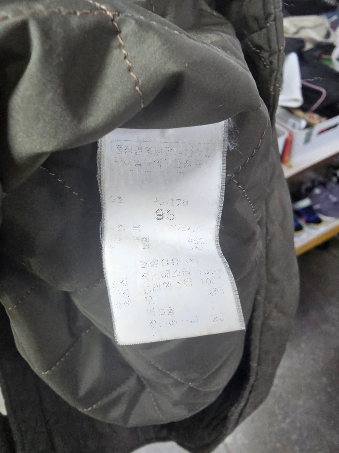 시스템 카키색 퀼팅 자켓 (1264) 상품이미지4