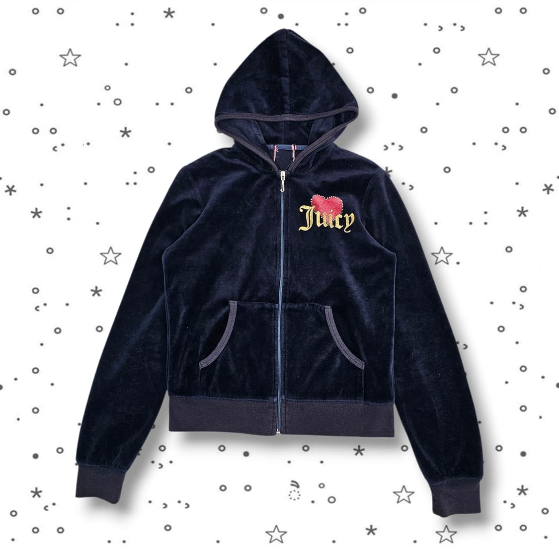 JUICY COUTURE 네이비 벨벳 후드집업 상품이미지3