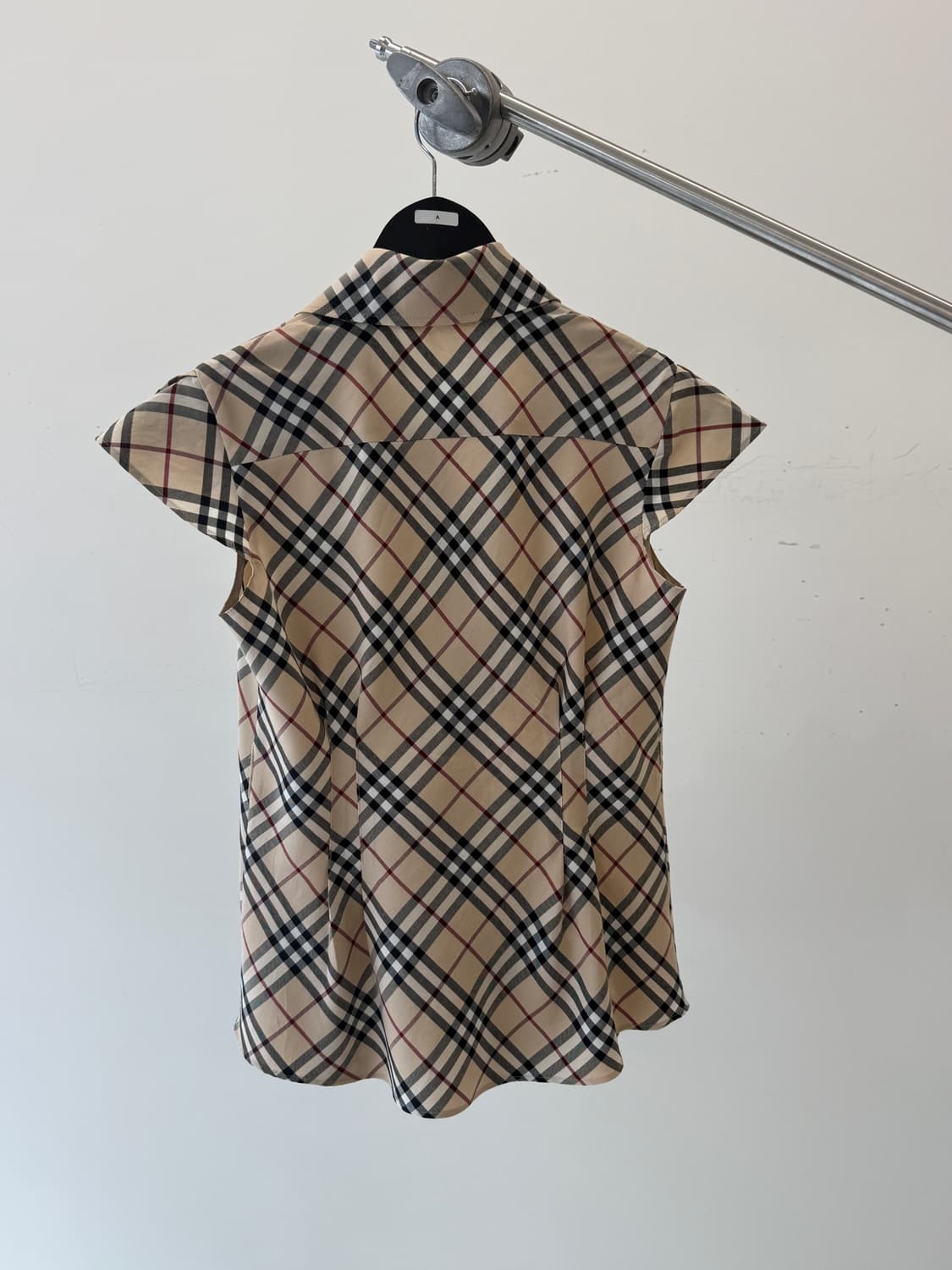 Burberry 버버리 베이지 노바체크 슬림 셔츠 36 상품이미지5