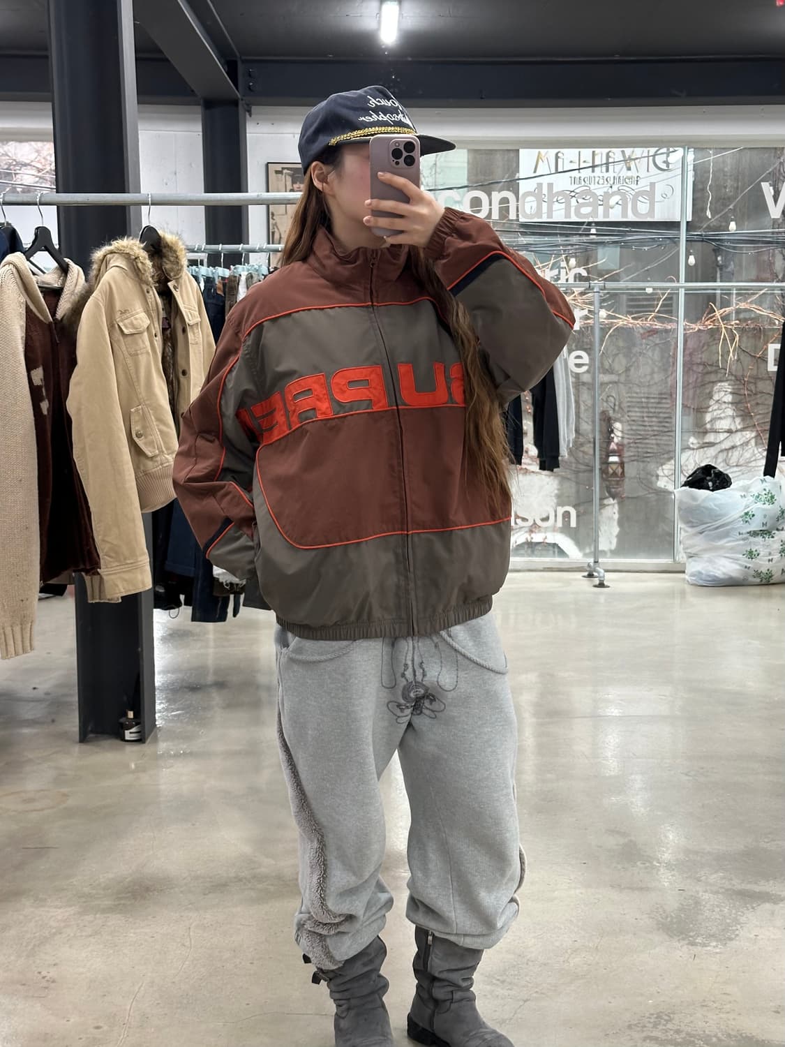 슈프림 21FW S 패널드 트랙자켓 브라운  상품이미지3