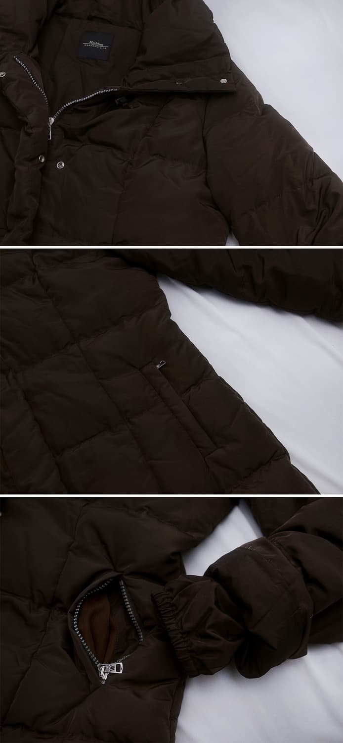 막스마라 하이넥 와이드카라 롱구스다운 패딩 코트 (42 / 55-66) 상품이미지8